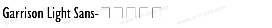 Garrison Light Sans字体转换